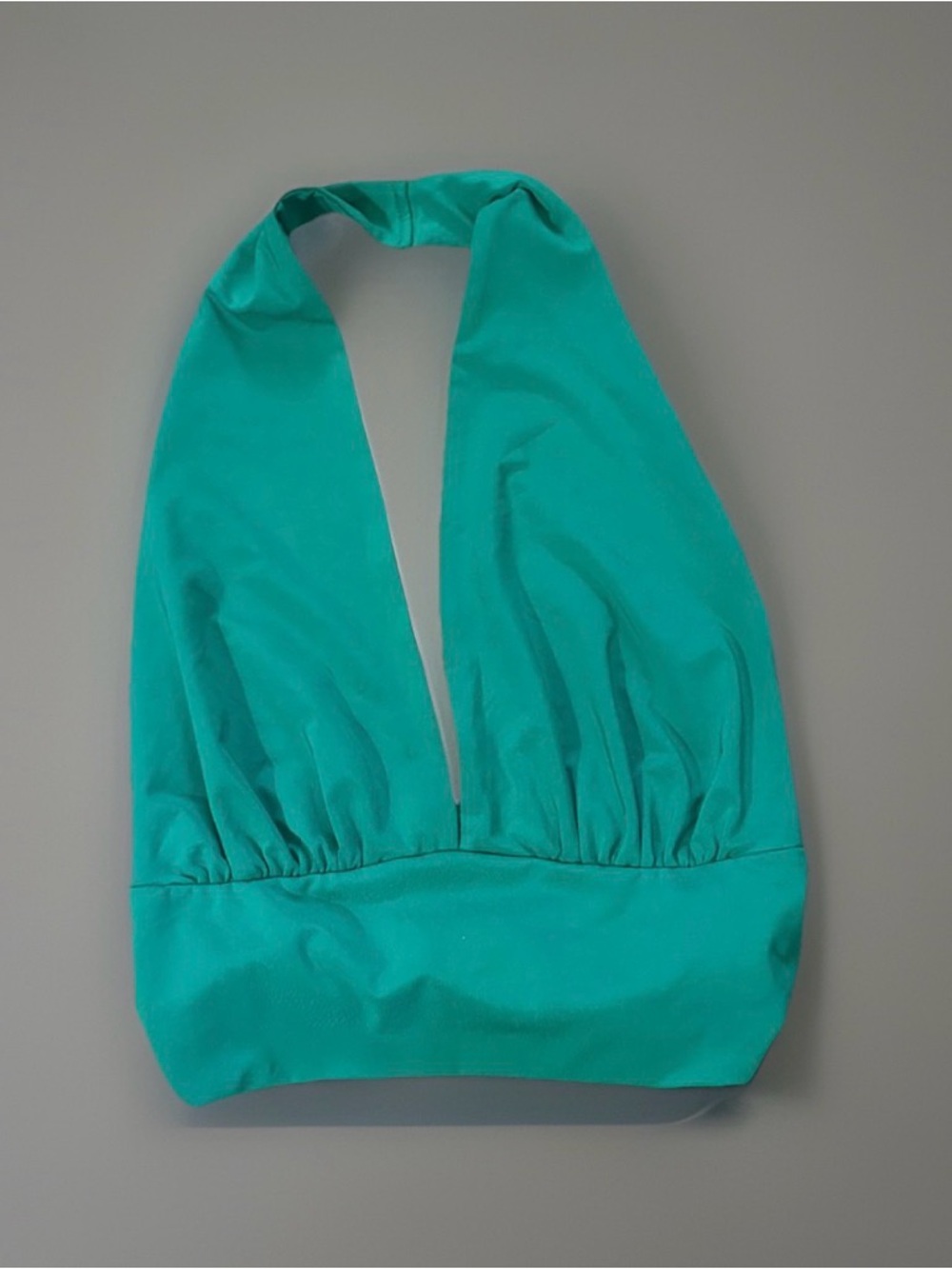 Set of 2 Cropped Halter Tops Sz L Kelly Green Brown